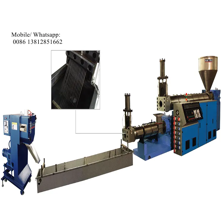 HDPE LDPE PE PP PET granules pelletizing line / recycled plastic granules machine / plastic recycling granulating line