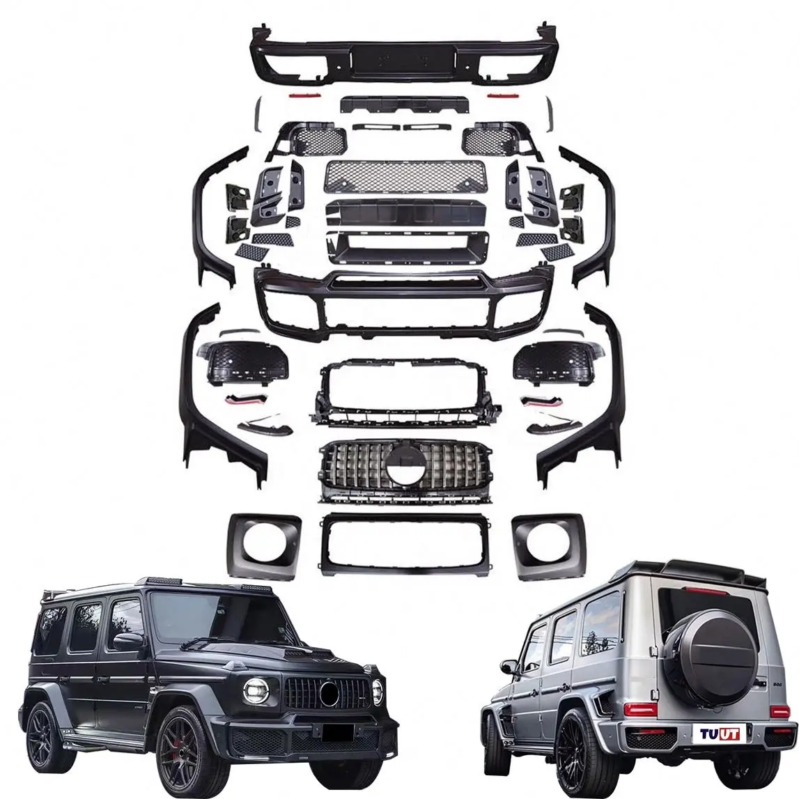 메르세데스 벤츠 G 클래스 G500 G550 W463A W464 19-22 Barbus 스타일 스타일 PP + ABS 소재에 대한 2022 새로운 디자인 바디 키트