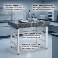 Meubles de laboratoire sur mesure OEM ODM, durables, robustes, anti-vibrations, table latérale de laboratoire moderne en marbre