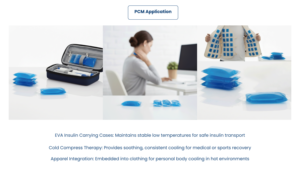 Bustina di ghiaccio in <span class=keywords><strong>gel</strong></span> PCM personalizzata, compatta, a prova di perdite, a lunga durata, riutilizzabile per il raffreddamento di penne per insulina, custodie da viaggio in EVA e piccoli kit medici - Product Image 4