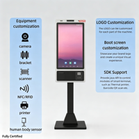 Kiosque de commande en libre-service pour restaurant Android 32 pouces avec imprimante 80 mm, kiosque direct usine