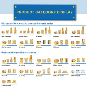 Inserts filetés en laiton autotaraudeurs à double extrémité <span class=keywords><strong>M4</strong></span> pour plastique, type Trisert TT, équivalent 145M4, fixation à écrou moleté - Product Image 6
