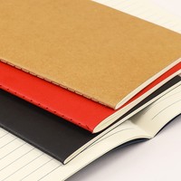 Libro de papel Kraft A5 en Stock, cuaderno Retro sencillo, pequeño libro de línea de coche con logotipo imprimible al por mayor