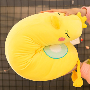 Super <b>Soft</b> Plush Cute Calm Sleep Animal Yellow Chicken <b>Toys</b> PP Cotton Filling Sleeping Long Pillow Home Decoration Doll Pillow - Product Image 5