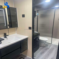 Maisonnette modulaire préfabriquée Suihe 5m, construction rapide, portable, bureau, salon, cuisine, salle de bain, en panneaux sandwich.