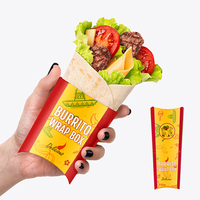 Boîte d'emballage personnalisée pour restaurant, à emporter, fast-food, poulet frit croustillant, tacos, burritos, en papier kraft recyclable