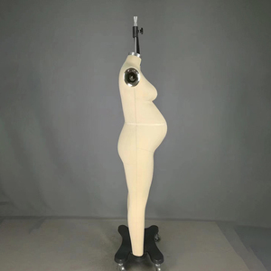 Jasmine sarto donna manichino taglia 9 rivestimento in tessuto liscio corpo intero in fibra di vetro modello incinta per la grande pancia - Product Image 1