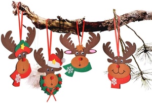 Kit de artesanía de Reno para <span class=keywords><strong>Navidad</strong></span>, 4 piezas, decoración de Reno de fieltro - Product Image 3