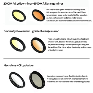 52mm 6 In1 ensemble de filtres de caméra de téléphone professionnel pour aquariums marins améliorer les Photos de récifs coralliens avec des filtres Macro,Cpl et couleur - Product Image 4