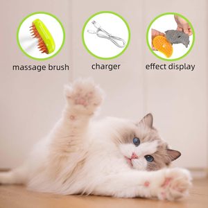 3 in 1 <b>Pet</b> Grooming Hair Comb Multifunctional Cleaning Hair Remover Electric Steamy Spray <b>PET</b> Steam Cat Hair <b>Brush</b> - Product Image 6