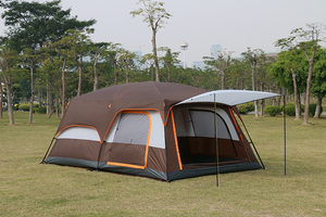 Vente flash : Tente dôme extérieure quatre saisons à double couche en acier, imperméable, pour 8 à 12 personnes, multicolores, grande tente de camping - Product Image 3