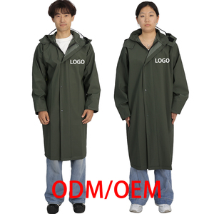 Imperméable unisexe long à capuche en PVC, coupe-vent et résistant, pour la construction, l'agriculture, la pêche, la randonnée, le cyclisme et les activités <span class=keywords><strong>de</strong></span> plein air - Product Image 1