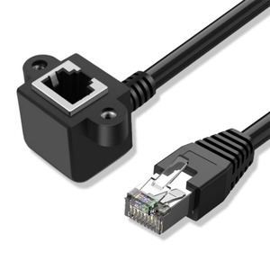 Cable de Extensión de Red Ethernet RJ45 de 90 Grados, Adaptador de Ángulo Recto Macho a Hembra - Product Image 1