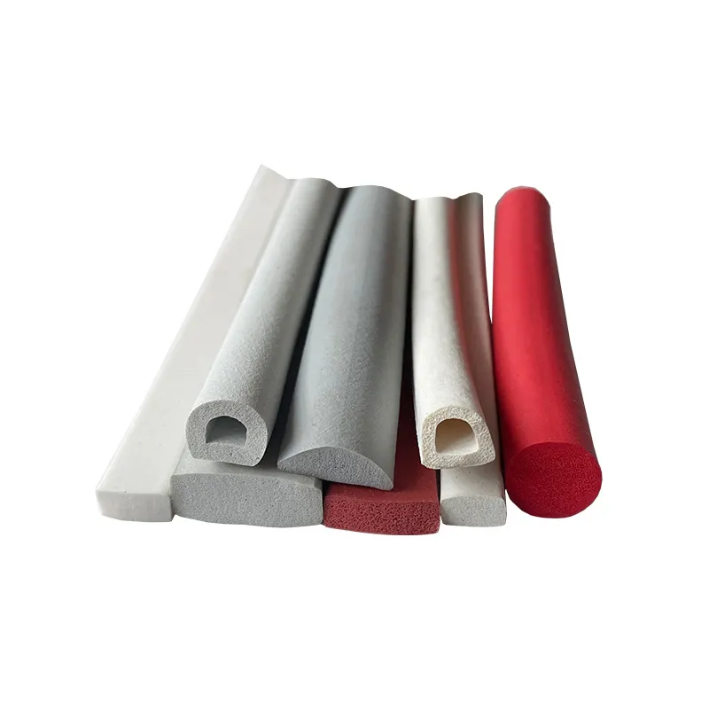 The supply of high temperature resistant solid silicone rubber foam rubber strip sound insulation seal round foam strip