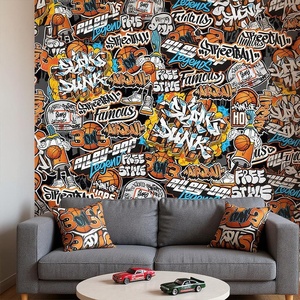 <span class=keywords><strong>Papier</strong></span> <span class=keywords><strong>peint</strong></span> auto-adhésif <span class=keywords><strong>Papier</strong></span> <span class=keywords><strong>peint</strong></span> mural style graffiti Design artistique Street <span class=keywords><strong>Basketball</strong></span> - Product Image 2