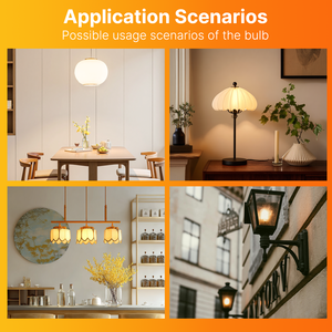 Lampadina <span class=keywords><strong>LED</strong></span> a Filamento Vintage Edison A19 CRI90 AC110-130V 220-240V 2700K 750 Lumen Vetro Satinato Base E26/E27 <span class=keywords><strong>Dimmerabile</strong></span> per Uso Residenziale - Product Image 6