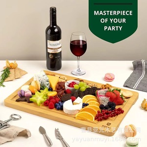 ชุดเขียงไม้ไผ่พร้อมถาดผลไม้และจานสเต็กสำหรับใช้ในบ้านและเป็นของขวัญ - Product Image 3