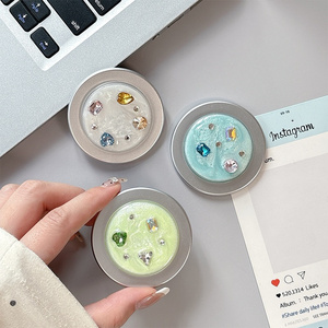 Glitter Resin Gemstone Grip Stand <b>Socket</b> Magnetic Telescopic Kulomi holder Phone Air DIY Diamond Ring Bracket Elasticity Magnet - Product Image 3