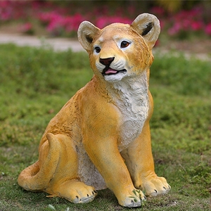 Statua di Giraffa e Leone a Grandezza Naturale Personalizzata all'Ingrosso, Scultura di Animali Selvatici in Fibra di Vetro per Negozi di Noleggio - Product Image 4