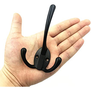 Gancho grande de Metal montado en la <span class=keywords><strong>pared</strong></span>, gancho de tres prendas de vestir, <span class=keywords><strong>Perchero</strong></span> de aleación de Zinc para sombrero y abrigo, organizador de bolsas de tela - Product Image 5
