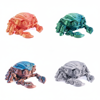 Robot Crabe Articulé Imprimé en 3D, Jouet en PLA Soie, Modèle Mécanique de Crustacé, Anti-stress, Décoration de Bureau Steampunk, Cadeau en Gros