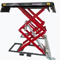 Elevador de Tijera Profesional de Alta Calidad Personalizado, Elevador Automotriz, Elevador Hidráulico Compacto de Montaje en Superficie, de Alta Resistencia