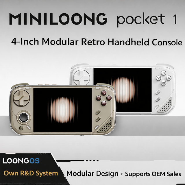 2026 New MINI LOONG Pocket 1 Open-source Handheld Game Console Features Wi-Fi Bluetooth4.2 4000mAh LOONG OS RK3566 4IPS 960x720
