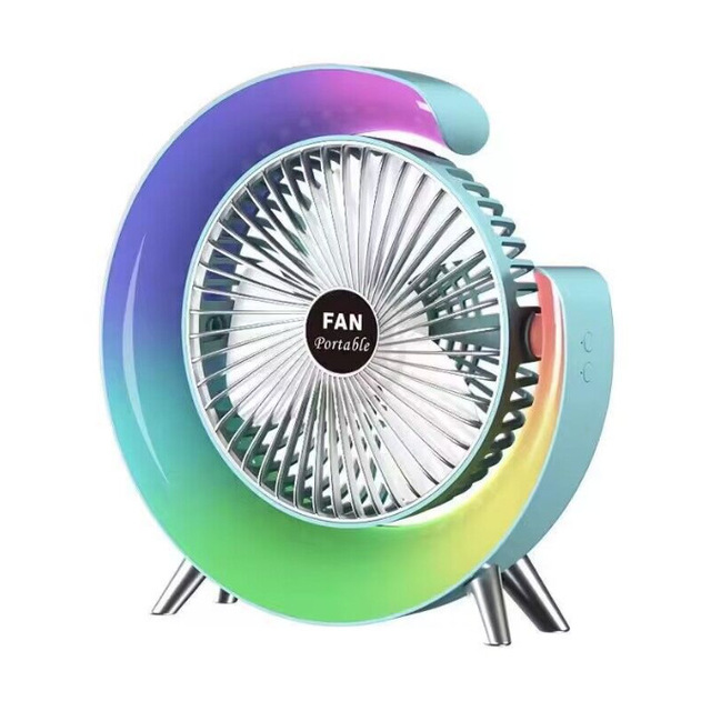 Mini Desk Fan Portable USB Rechargeable Electric Fan Table Stand Retractable Desktop Fan