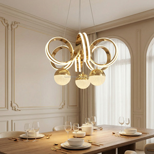 Lampadario a Sospensione <span class=keywords><strong>LED</strong></span> Contemporaneo di Lusso AB 150W per Soggiorno, Sala da Pranzo, Camera da Letto - Lampadario Moderno per Hotel, Villa, Caffè - Durevole - Product Image 6
