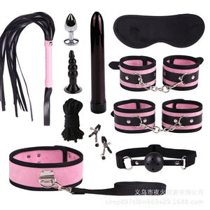Adult sex toys, SM-themed leather plush 11-piece <b>bondage</b> <b>set</b>, wholesale adult toys. - Product Image 3