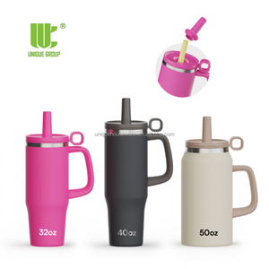 40oz cốc bằng thép không gỉ rơm đôi Tường Cách Nhiệt Du Lịch Mug tái sử dụng tràn bằng chứng cốc Cà Phê chai nước thể thao có thể - Product Image 5