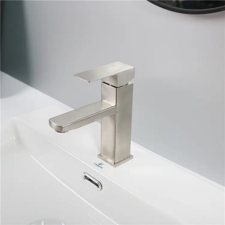 Sağlık tek kolu lavabo aksesuarları vanity lavabo su mikser 304 paslanmaz çelik lavabo musluğu musluk