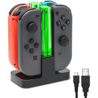 Pour Nintendo pour support de charge Switch avec indicateur LED 4 Joycons contrôleur chargeur Station accessoires de jeu pour NS