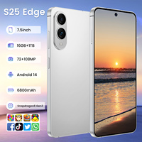 Nuevo modelo en oferta, precio ultrabajo, pantalla ultra grande original de 7.5 pulgadas, smartphone S25 Edge versión global 5G, doble SIM, 108MP