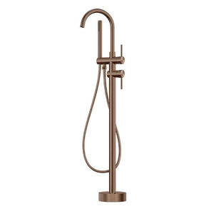 Luxury Modern Chrome Black A-level Brass Floor Standing Bathtub <b>Shower</b> Set Hotel Bathtub Mixer Bathroom Fittings - Product Image 2