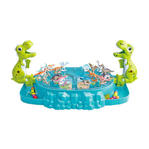 Jeu de société de combat de dinosaures, jeu éducatif STEM avec billes de tir, 2 joueurs, cadeau familial, matériau ABS sûr - Product Image 1