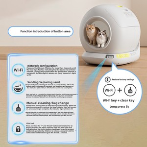 Caja de Arena Inteligente para Gatos con Control por App, Autolimpiable, Totalmente Cerrada, 78L, Anti-Salpicaduras, Baño para Mascotas de ABS - Product Image 3