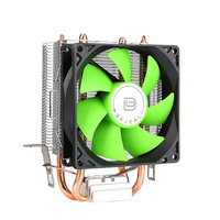 Refroidisseur CPU 90 mm avec 2 caloducs en cuivre, ventilateur de refroidissement CPU pour processeur PC Intel LGA1700 1155 AMD AM5 Ryzen5