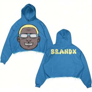 Vente en gros personnalisé grande taille hommes 100% coton pull sweat automne Streetwear col à capuche avec motif de lettres - Product Image 6