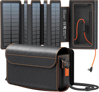 10 W tragbares, faltbares Solarpanel-Ladepaket, integriertes Ladekabel, Trageband, wasserdicht, langlebig, für Outdoor-Camping, Wandern