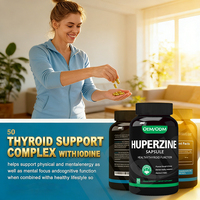 Capsules d'extrait de Huperzia Serrata à marque privée 98% qualité alimentaire, complément de santé, capsules de Huperzine A