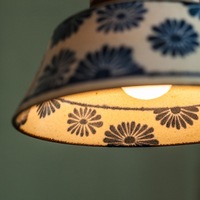 Lustre suspendu vintage en céramique chinoise, luminaire de plafond décoratif en forme de bol pour îlot de cuisine, salon, chambre à coucher, salle de séjour