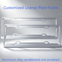 Service de fabrication : Cadre de plaque d'immatriculation de voiture en aluminium 6061 usiné CNC, couleur personnalisée, sablé et anodisé