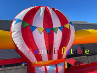 Parcours d'obstacles gonflable commercial en PVC pour enfants, thème cirque et fête foraine, aire de jeux gonflable pour événements à louer