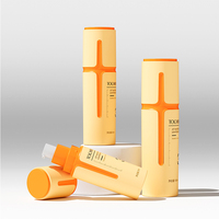 Flacons pompe de luxe vides pour soins de la peau, pots à crème, forme cylindrique en ABS, couvercle scellé, fourniture d'usine, marques cosmétiques, logo personnalisé
