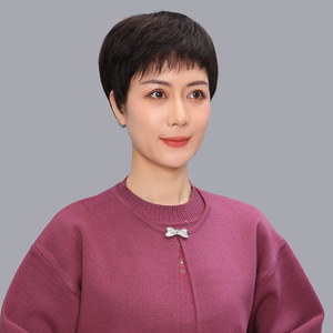 Peluca completa para mujer, cabello humano natural corto, sin costuras, invisible, de alta gama, para mujeres mayores de mediana edad, madres - Product Image 2