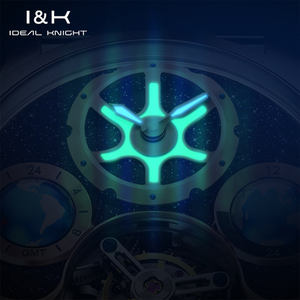 Montre Tourbillon Squelette Étanche en Acier Inoxydable Design Terrestre de Luxe Marque ODM avec Logo Personnalisé Ideal Knight 6805 pour Homme - Product Image 6