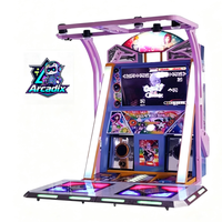 Machine de danse à monnayeur pour 2 joueurs, jeu de rythme musical d'arcade, LED, plastique, anglais, pour centre de jeux