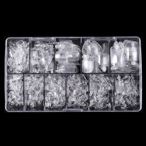 550 pièces de faux ongles d'orteils transparents, sans couture, couleur naturelle, patchs de beauté pour les pieds, ongles d'orteils courts, pointes d'ongles pour les pieds - Product Image 1