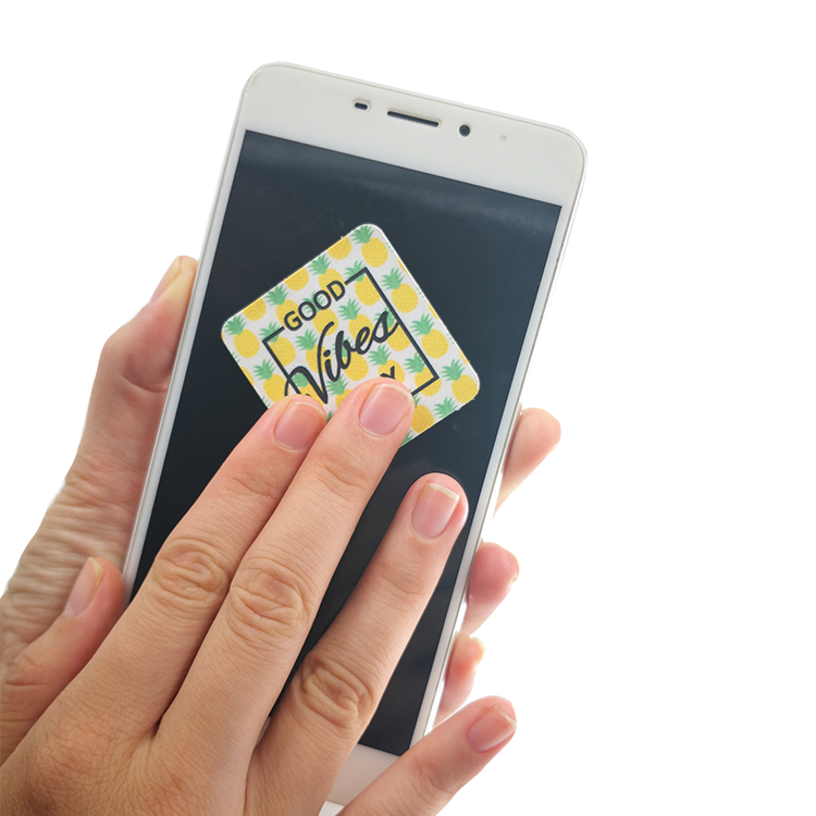 Портативный липкий очиститель экрана мобильного телефона из микрофибры, самоклеящийся